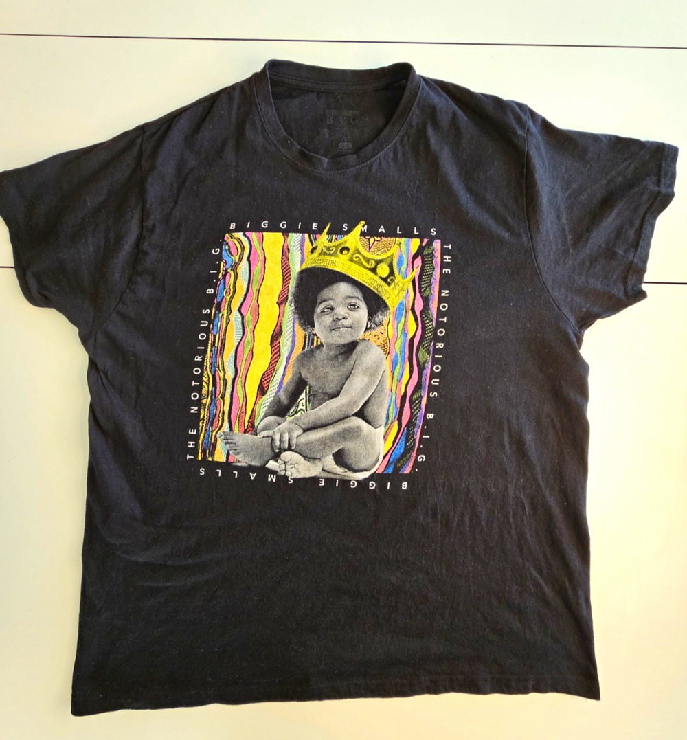 The Notorious B.I.G. Biggie Smalls King Baby T-Shirt Black 2XL Hip Hop Rap